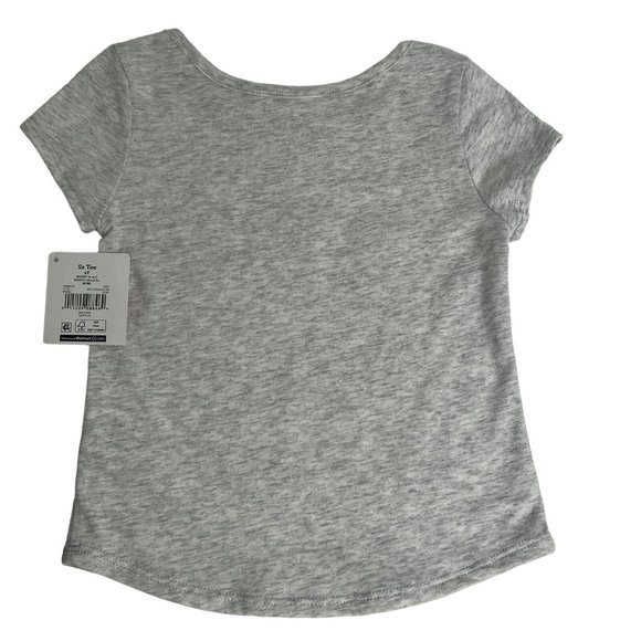 Way To Celebrate Valentine's Day T Shirt Sz 2T Conversation Hearts Grey Pink - Picture 2 of 14